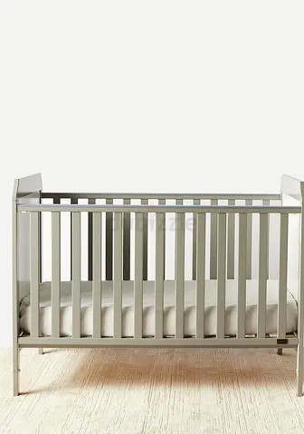 Wooden Baby Crib - Neutral Grey, Brand New.