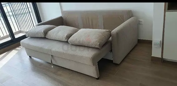 Modern Grey Fabric Sofa Bed