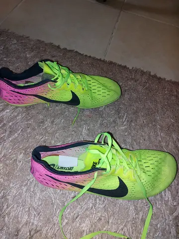 Nike Zoom Rival Sprint track spikes - Neon yellow/pink, used