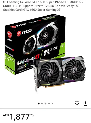 MSI GeForce GTX 1660 Super Gaming X 6GB - Used, excellent