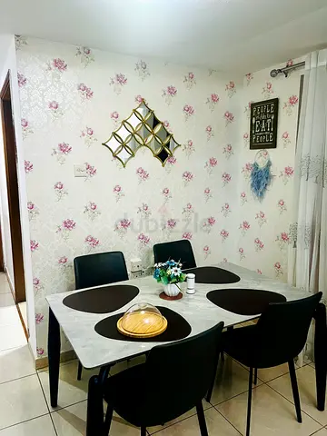 4-Seater Dining Table with Chairs - Modern Marble Top Set
