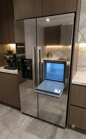 Bosch Series 8 Side-by-Side Refrigerator Freezer – Latest Model | Water Dispenser & Ice Maker