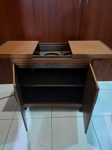 Electric Food Warmer Serving Trolley with Storage & Wheels