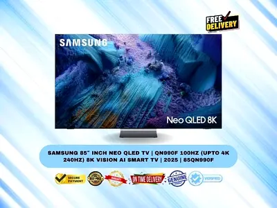 Samsung 85″ Inch Neo QLED TV | QN990F 100Hz (Upto 4K 240Hz) 8K Vision AI Smart TV | 2025 | 85QN990F