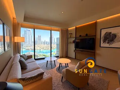 direct fountain and Burj views , furnished , vacant