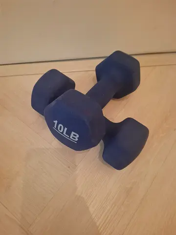 Pair of 10 lb Neoprene Hex Dumbbells - Good Condition