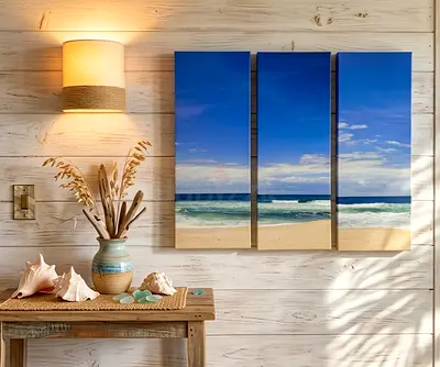 3-Panel Beach Seascape Wall Art Canvas Set