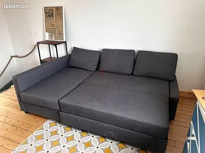 Gray L-shaped Sofa Bed, Good Condition