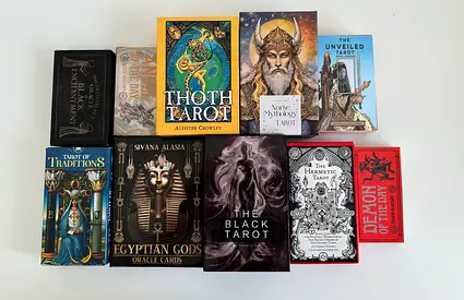 Collection of 10 Tarot & Oracle Decks - Various Themes + 3 Free Books