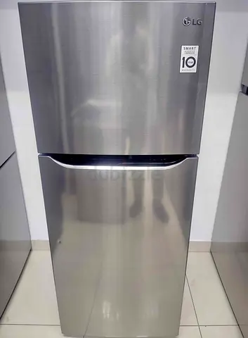 LG Double Door Refrigerator - Stainless Steel, Top Freezer