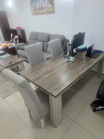 Modern Wooden dining table with 4 chairs