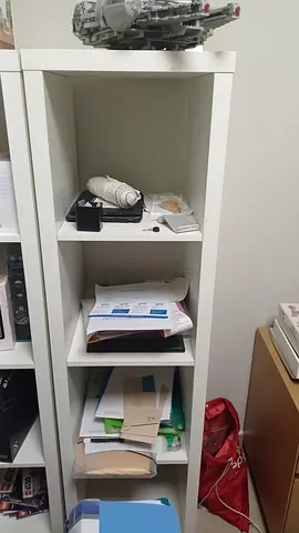 IKEA KALLAX 5-cube Shelf Unit - White, good used condition