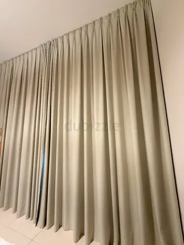 Beige Blackout Long n Wide Curtain for sale - Like Brand new