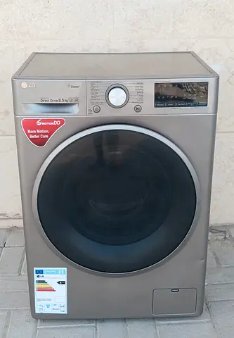 LG 8.5kg front load washing machine, condition is perfect, grey color.