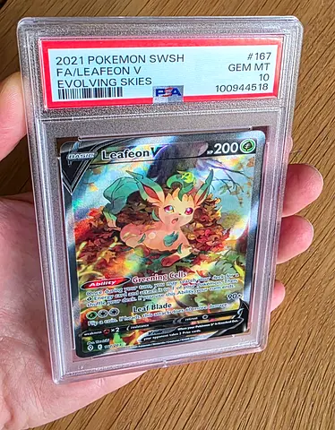 PSA 10 Leafeon V - 2021 Pokemon SWSH Evolving Skies #167