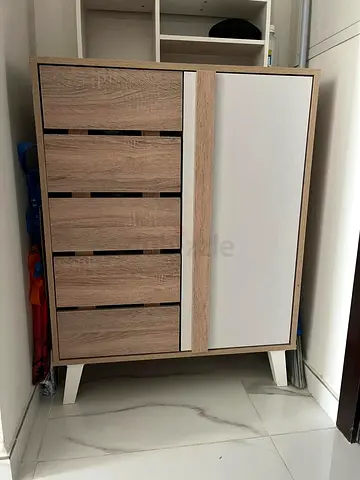 Light Wood Shoe Cabinet - Good Condition