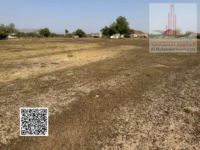 Residential land for sale in Ajman, corner plot on two streets and alley in Al Manama 8, area 4897 sq ft, permit for G+1, asking price 230,000 AED