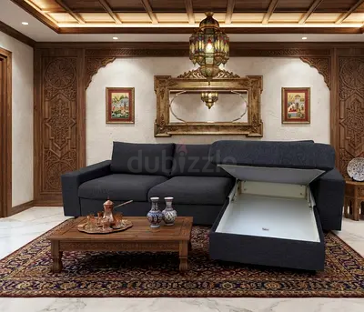 Premium Black L-Shape Sofa Bed
The black color gives this sofa bed a clean, modern and luxurious app