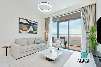 Summer Offer | Luxury 1BR | Breathtaking views of Palm Jumeirah and the Ocean | Emaar Beachfront | Private Beach | Big Layout & High Floor