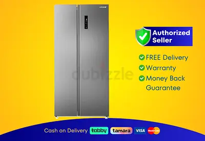 Krome 600L Side by Side Refrigerator - Warranty - Free Delivery