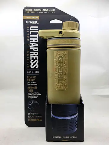 GRAYL Ultrapress Water Filter & Purifier - Portable Bottle (New in Pack)