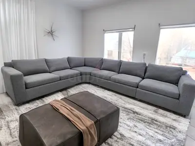 Excellent perfect condition crate and barrel corner sofa