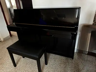 Yamaha LU-90 PE Black Upright Piano with Matching Bench