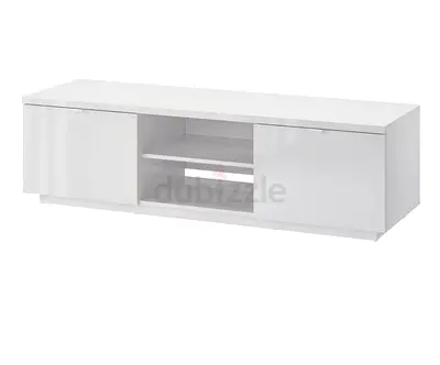 IKEA White Low TV Cabinet / Entertainment Unit with Storage