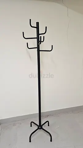 Black Free-Standing Coat Rack / Hat Stand - Metal