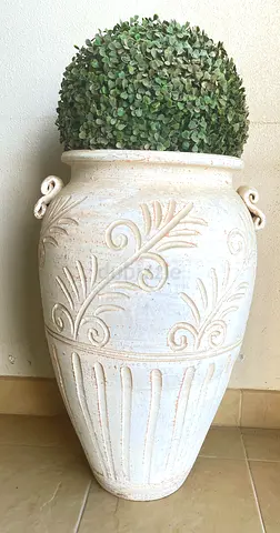 Decorative Ceramic Garden Pot with Artificial Topiary