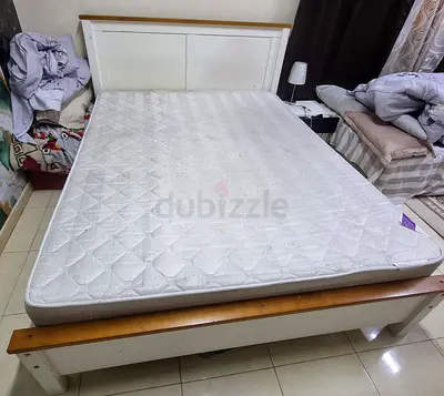 Urgent selling Bed with mattress queen size
Dressing Table + 4 Door cabinet