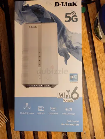 D-Link DWR-2000M 5G CPE Router (Wi‑Fi 6, AX3000) - Boxed, Unused