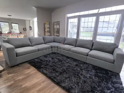 Comfortable 5 seater crate and barrel corner sofa