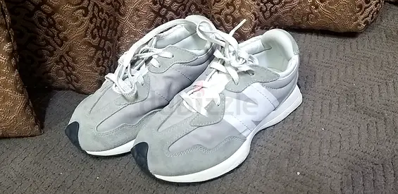 Light grey suede & mesh sneakers - comfortable casual shoes,