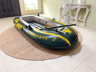 Intex Seahawk 2 Inflatable Boat with Oars - Good Condition