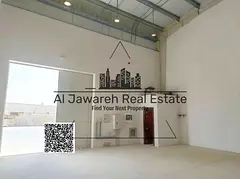 Warehouse for rent in Ajman Industrial 1, area 1235 sq ft, 20 kilowatts, price 74,935 AED, and high