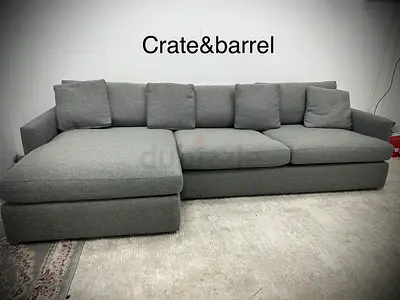 As perfect condition crate&barrel lshape sofa