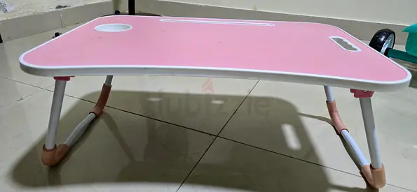 Foldable portable laptop/bed tray table - pink
