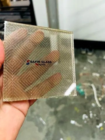 Decorative textured SAFIN glass panel sample - 1 piece