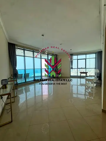 شقة فاخرة من غرفتي نوم للإيجار في كورنيش عجمان ريسيدنس