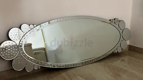 Large Decorative Oval Wall Mirror