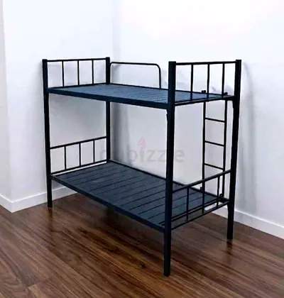 Metal Single Bunk Bed Frame - Black, Sturdy and Compact