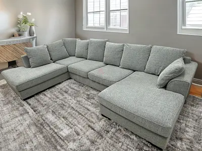 The one brand light grey Ushape sofa