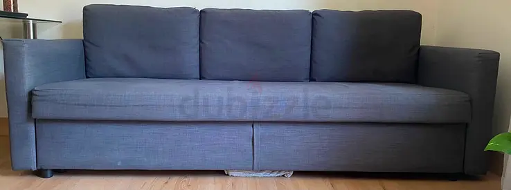 IKEA Gray 3-seater Sofa Bed in Good Used Condition