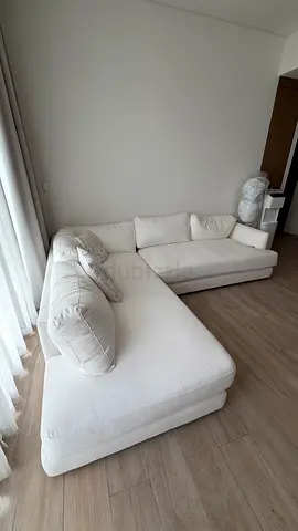 White sofa West elm