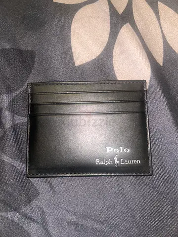 Polo Ralph Lauren black leather card holder / credit card wallet