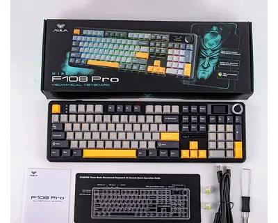 Brandnew Mechanical Keyboard Aula F108 wireless - 270aed