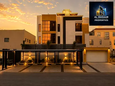 Luxury villa with 8 master bedrooms, swimming pool, and elevator in Al Aaliyah, ready with water, electricity, and air conditioning – Ajman