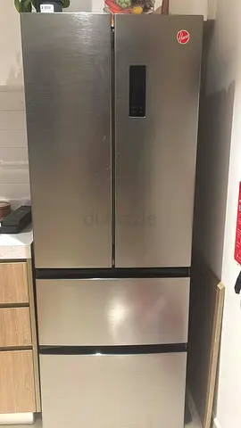 Hoover Stainless Steel French Door Fridge with Bottom Freezer - Good Condition