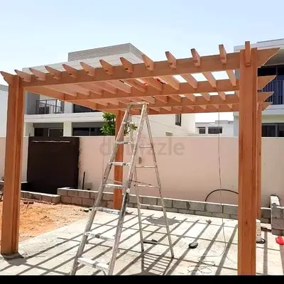 Wooden pergola